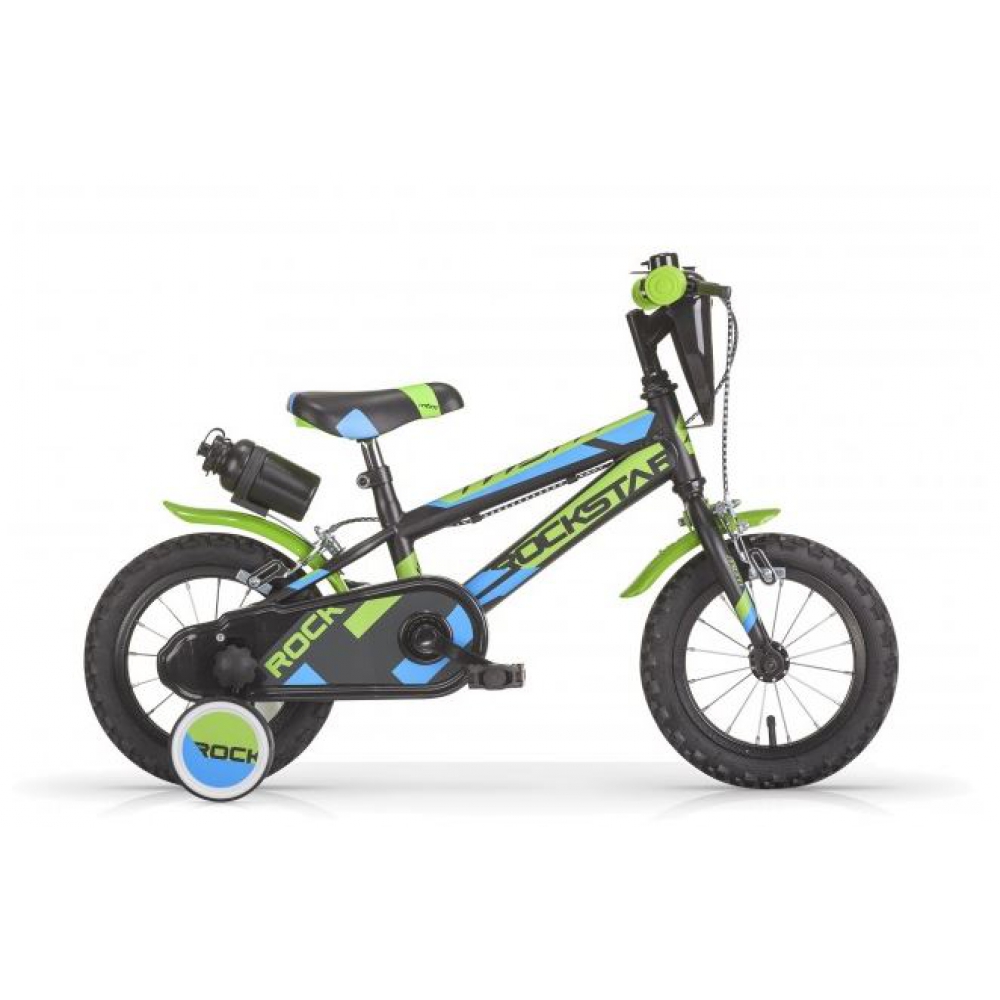 Bici bimbo 14 MBM ROCKSTAR NERO-VERDE