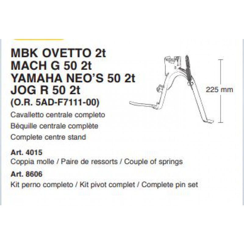 Cavalletto centrale Mbk Ovetto - Neos - Cavalletti centrali - SEMPRINI BIKE  STORE SRL con unico socio