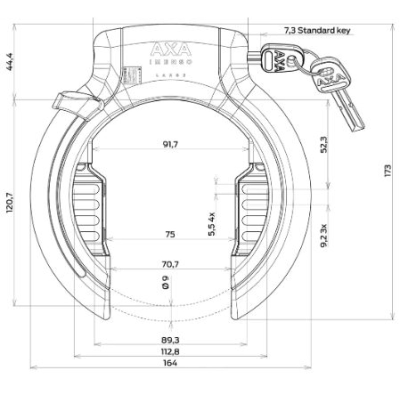 Lucchetto axa imenso large ret. key